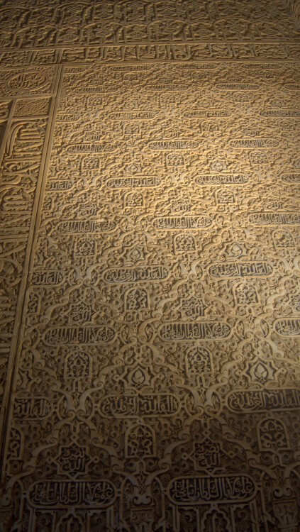 Carved wall of the Nasrid Palace.