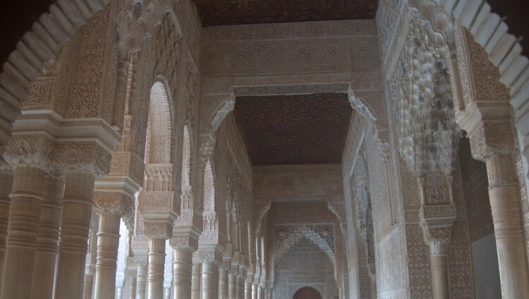 Carved arches of the Nasrid Palace.