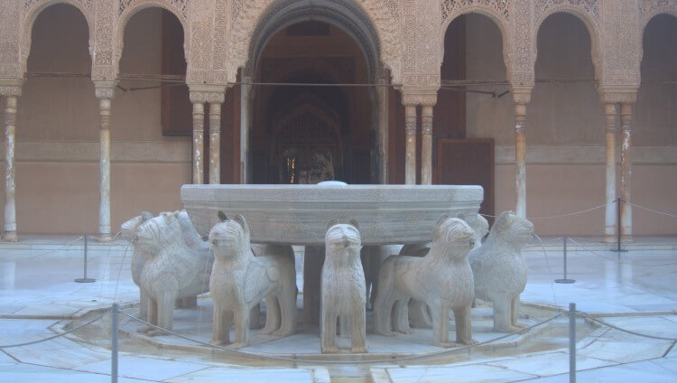 The 1000 year old lion fountain.