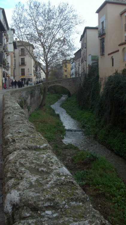 The street following Granada's Darro River. Apparently there was a vote and this came in as the 3rd most romantic street in the world.