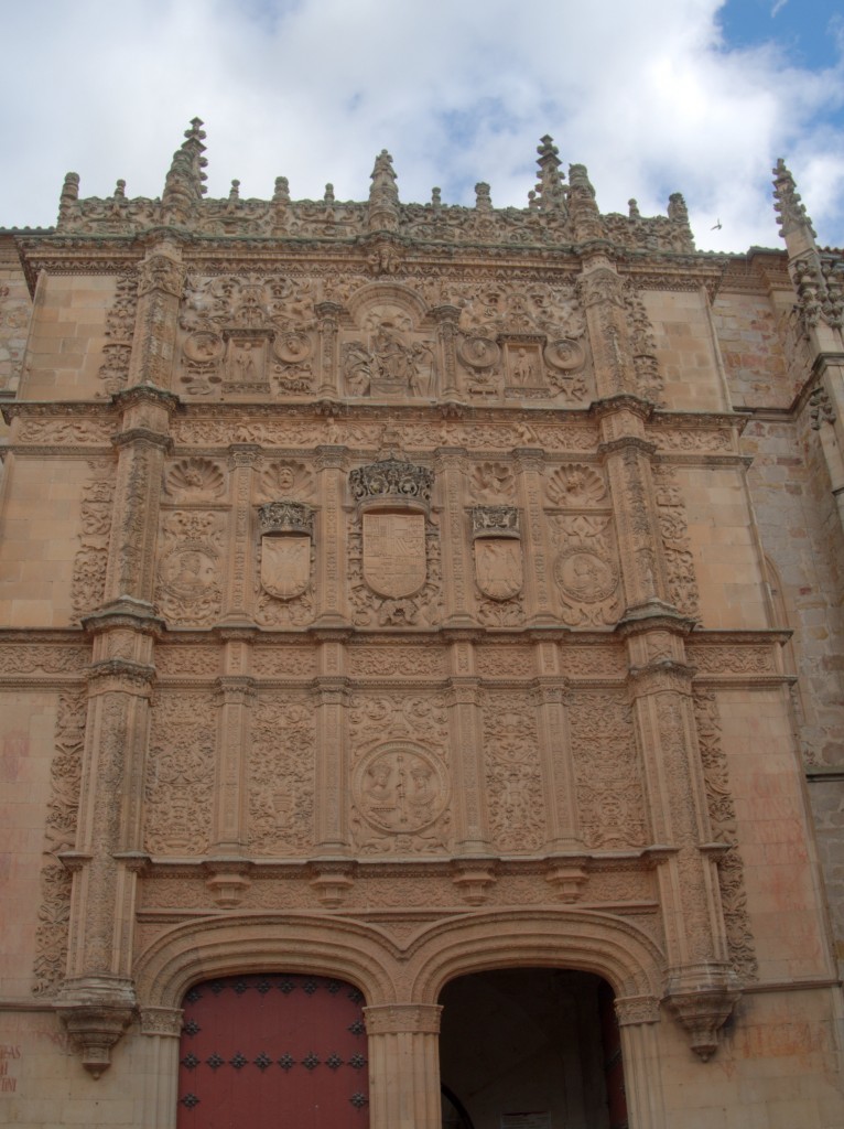 The entrance to Salamanca University. There's a tiny carving of a frog here, and the legend goes that if you can find it then you will pass your uni exams. It only took us a few minutes to find it, so definitely beats having to actually study!