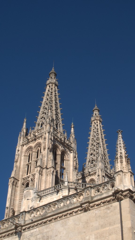 The spires of Burgos Cathedral.