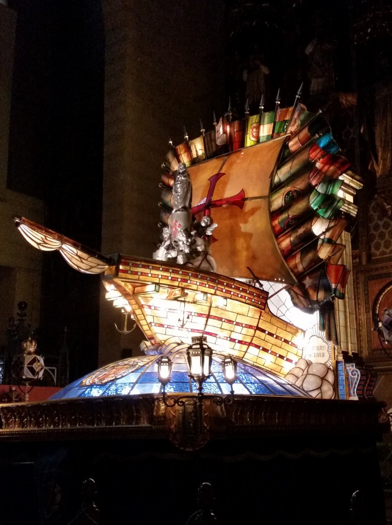 A crystal float which gets paraded around the town once a year. It's about 4m tall.