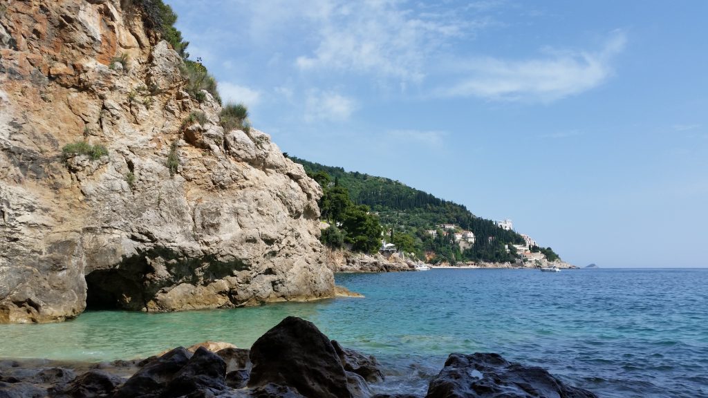 Beach cave on our kayaking trip.