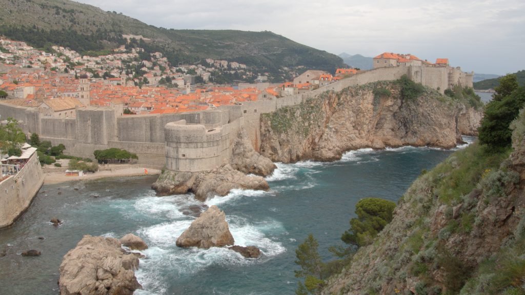 View over the old town and walls.