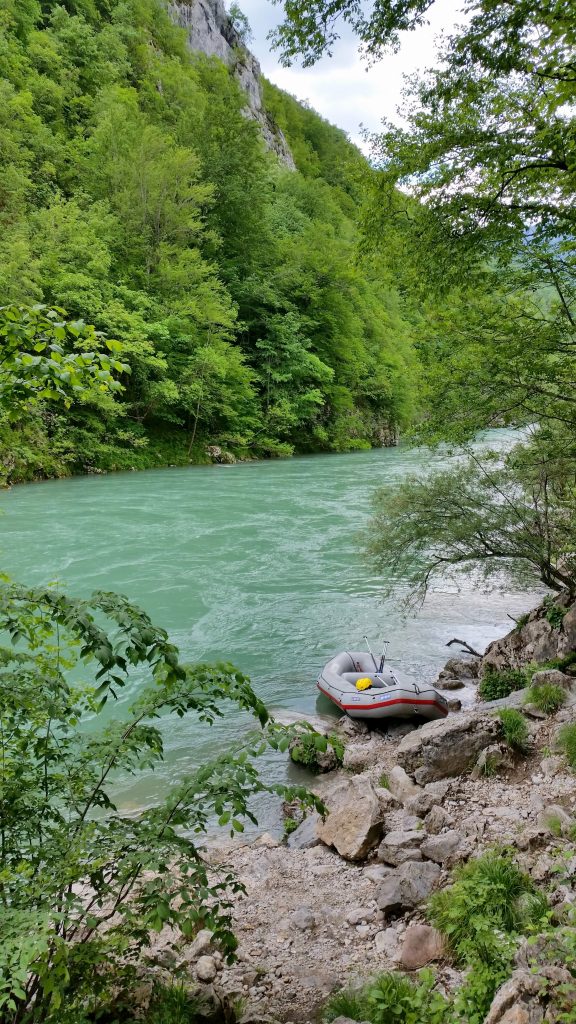 Our trusty raft waiting for us.