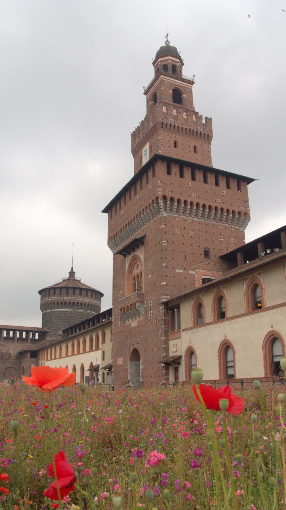 The imposing Torre del Filarete of Sforza Castle.