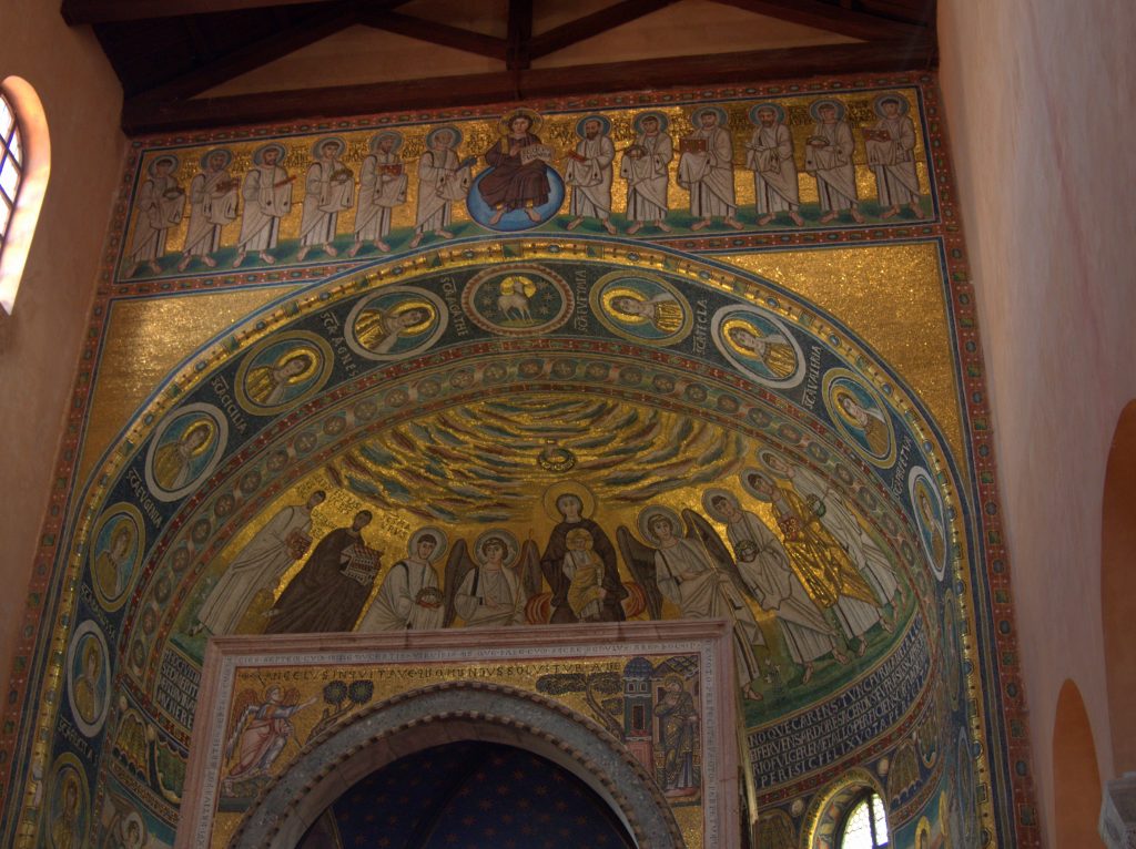 Mosaic decorations in the Euphrasian Basilica.