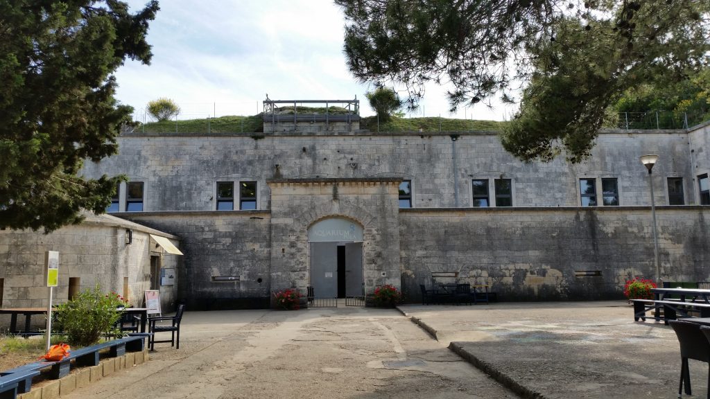 Pula aquarium housed inside an old fort.
