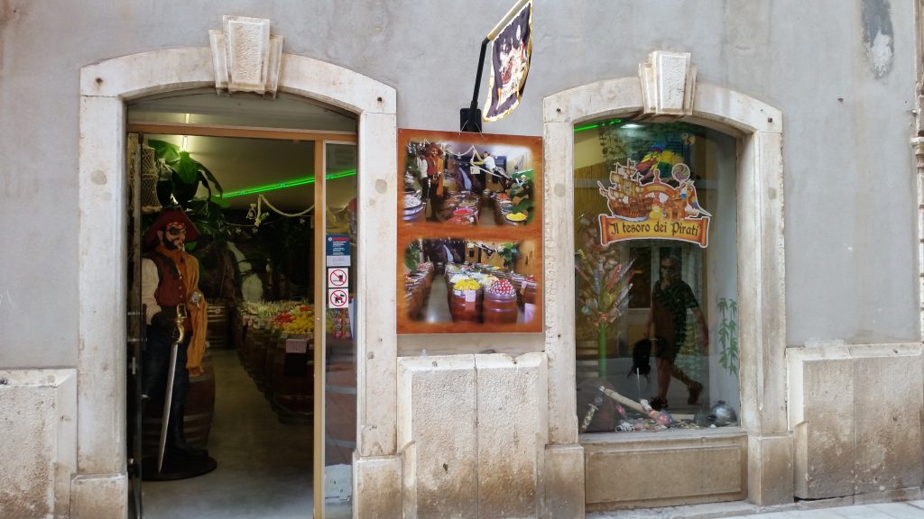 We're not sure what the deal is with candy shops in Croatia. They're all pirate themed with barrels full of lollies. And in the busy parts of town you can't go more than 5 minutes before seeing one.