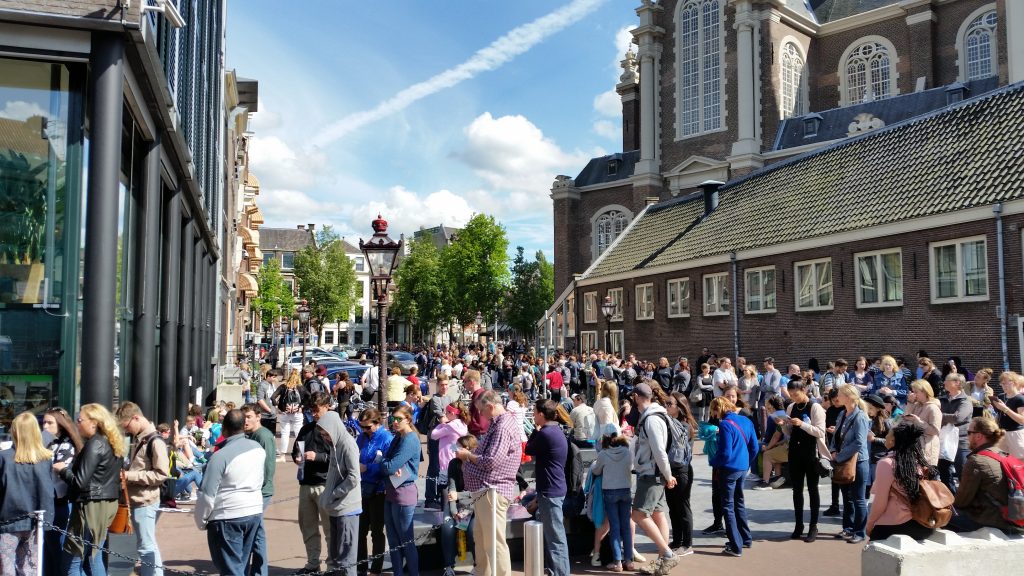 All these people are in line to visit Anne Frank House (this is actually only half of the people waiting). Luckily we had been before so we didn't have to wait in the long line.