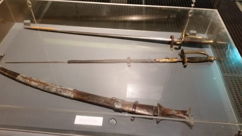 Some of the swords they've found when cleaning out the sewers.