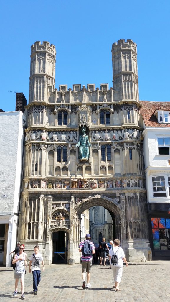 The old medieval entrance to Canterbury Cathedral.