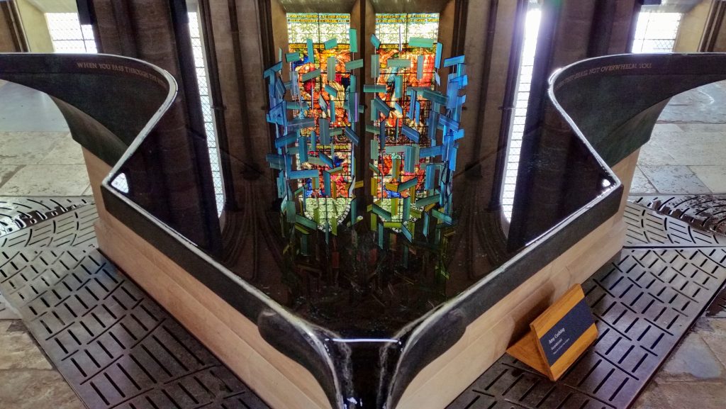 The font in Salisbury Cathedral.