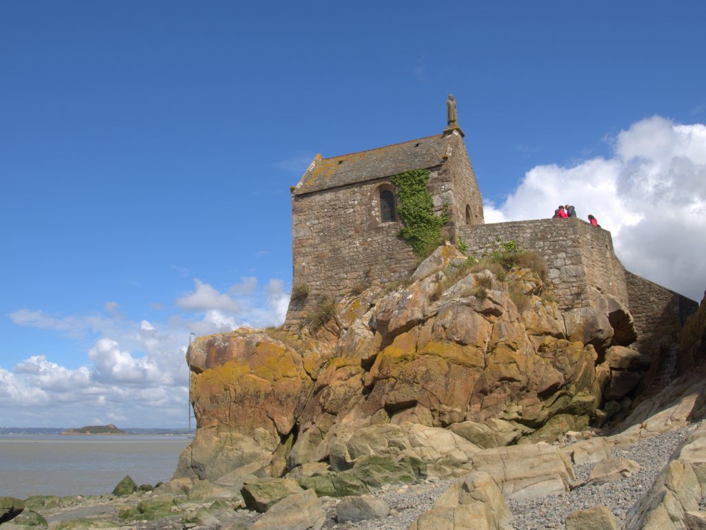 A little chapel outside the fortifications, but only accessible at low tide. Or if you have a boat.