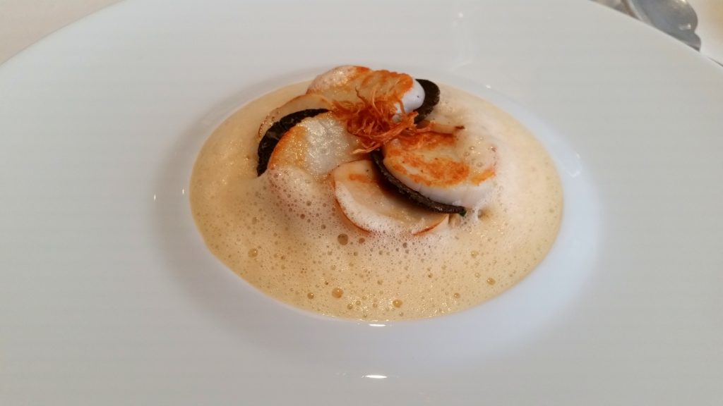 Scallops and truffles.
