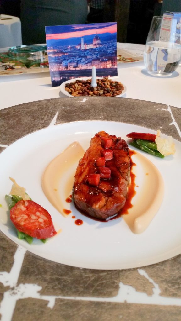 Lamb in coffee sauce.