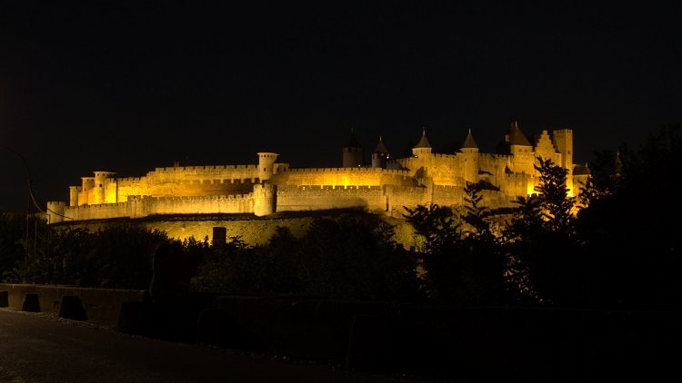 The fortified town of Carcasonne.