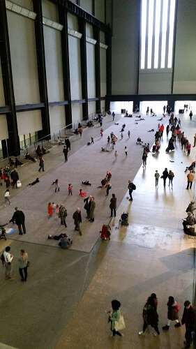 This is what happens when you take small children to the Tate Modern. They get way more enjoyment out of rolling down the ramp.