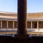 The round palace built by Carlos V in the grounds of the Alhambra in Granada