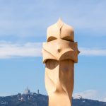 One of the alien faces from Gaudí's La Pedrera in Barcelona.