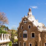 One of the famous "gingerbread houses" in Park Guell, Barcelona.
