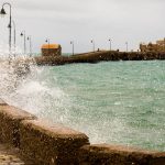 The fortress of San Sebastian in Cadiz on a stormy winter's day.