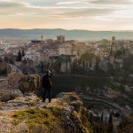 The view over Cuenca, famous for its "Hanging Houses" built on the sides of cliffs.
