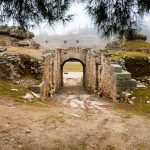 The entrance to the Ancient Roman amphitheatre of Mérida.