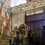 The resting place of Christopher Columbus in Seville Cathedral.