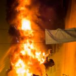 At the same time, all the sculptures are set alight and Valencia is filled with smoke and fire.