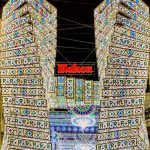 One of the "Tunnels of Light" set up for Las Fallas in Valencia.