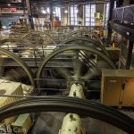 A picture of the large cable winders for San Francisco's cable cars.