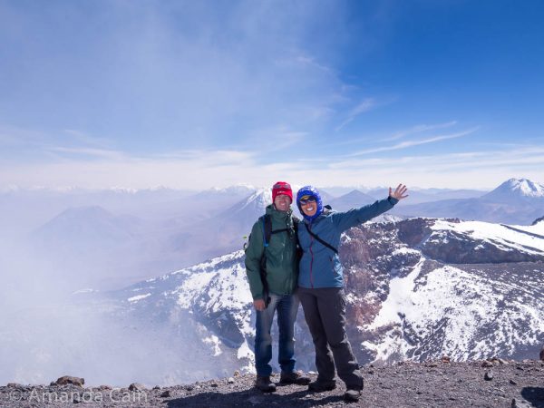 We made it to the crater of Volcan Lascar, 5600m above sea level!