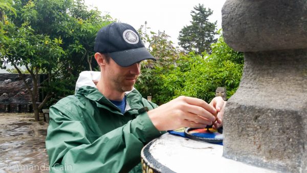 Pedr trying to balance an egg on the head of a nail on the equator.