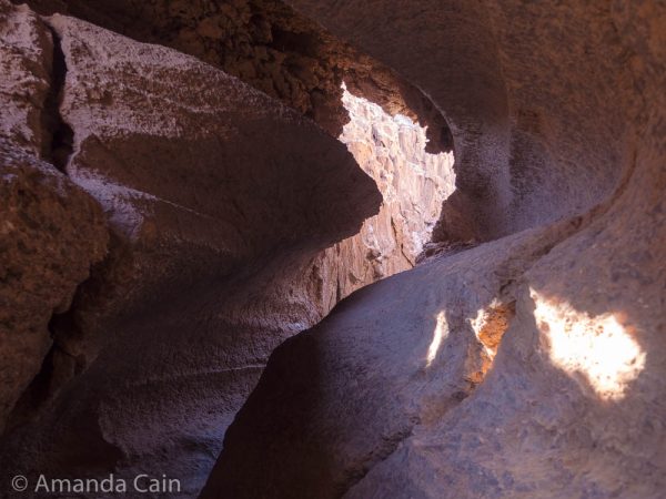 This cave in Valle de la Luna is made entirely of salt.