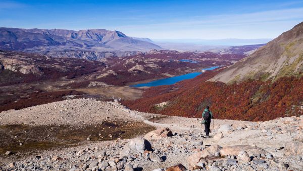 Starting the walk from Fitz Roy back into town.