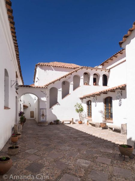 Sucre has a lot of Spanish architecture, but this courtyard here really does make you think you're in Spain.