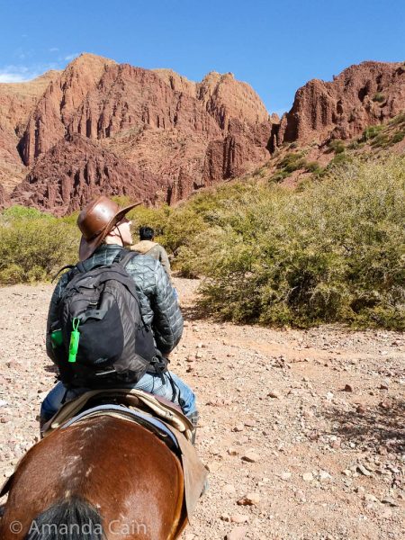 Riding a horse through the canyons around Tupiza, it really makes you feel like you're in the Wild West.