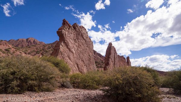 The Devil's Door, a thin flat wall of rock you have to go past to get to the canyon.