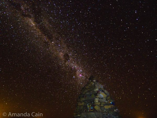 The Milky Way reaching down to touch this shrine (energy centre) to Pachamama on Isla del Sol in Lake Titicaca.