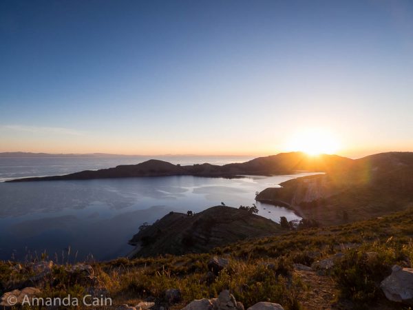 Sunset over Isla del Sol.