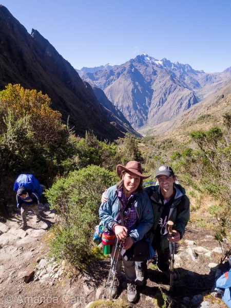 After 3 hours of hiking we finally made it to our second breakfast stop. Our camp from the night before was at the bottom of the valley behind us.