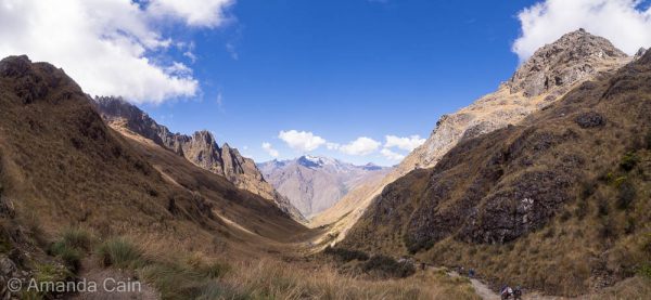 The Inca Trail leading up to Dead Woman's Pass.