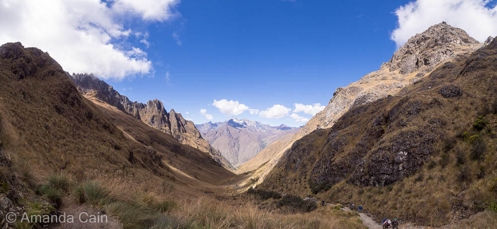 The Inca Trail leading up to Dead Woman's Pass.