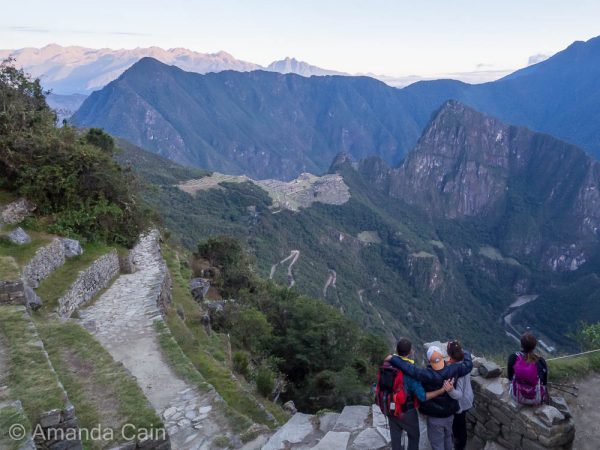 Sunrise view of Machu Picchu, from the Sun Gate.