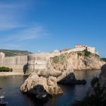 The Old Town of Dubrovnik, rising out of the Adriatic Sea.