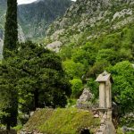 The ruins of an old church on the mountain above the old town of Kotor.