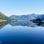 The Bay of Kotor on a perfectly still morning.