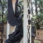 Milan's monumental cemetery is filled with work-of-art tombs like this one.